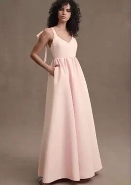 Sachin + Babi sz 4 pink tie shoulder maxi dress